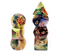 Foam Brain Games dice Secret Garden RPG set plastic multicolor