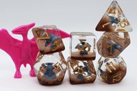 Foam Brain Games Blue Pterodactyl RPG Dice Set for tabletop games