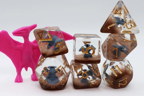 Foam Brain Games Blue Pterodactyl RPG Dice Set for tabletop games