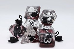 Foam Brain Games dice set Black Swan for RPG games