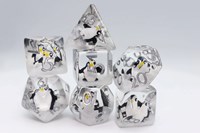Foam Brain Games baby penguin dice set for roleplaying games