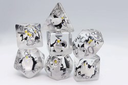 Foam Brain Games baby penguin dice set for roleplaying games