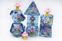 Foam Brain Games dice set pink mushroom RPG - dice game