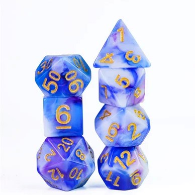 Foam Brain Games dice Neptune Chill RPG set - tabletop roleplaying accessory