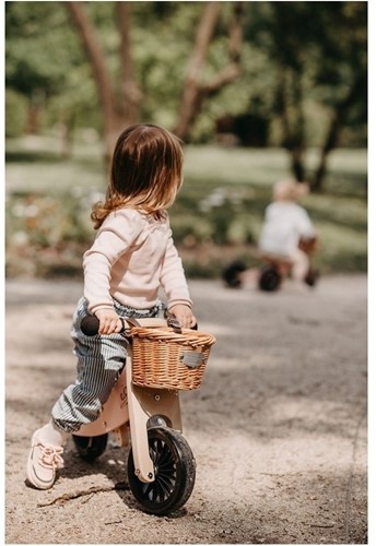 Kinderfeets 2 in 1 wooden balance bike tricycle Tiny Tot Plus Rose