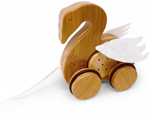 Kinderfeets bamboo pull-along figure Swan