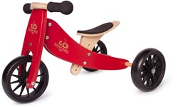 Kinderfeets 2-in-1 wooden balance bike & tricycle from 1 year Tiny Tot - Red
