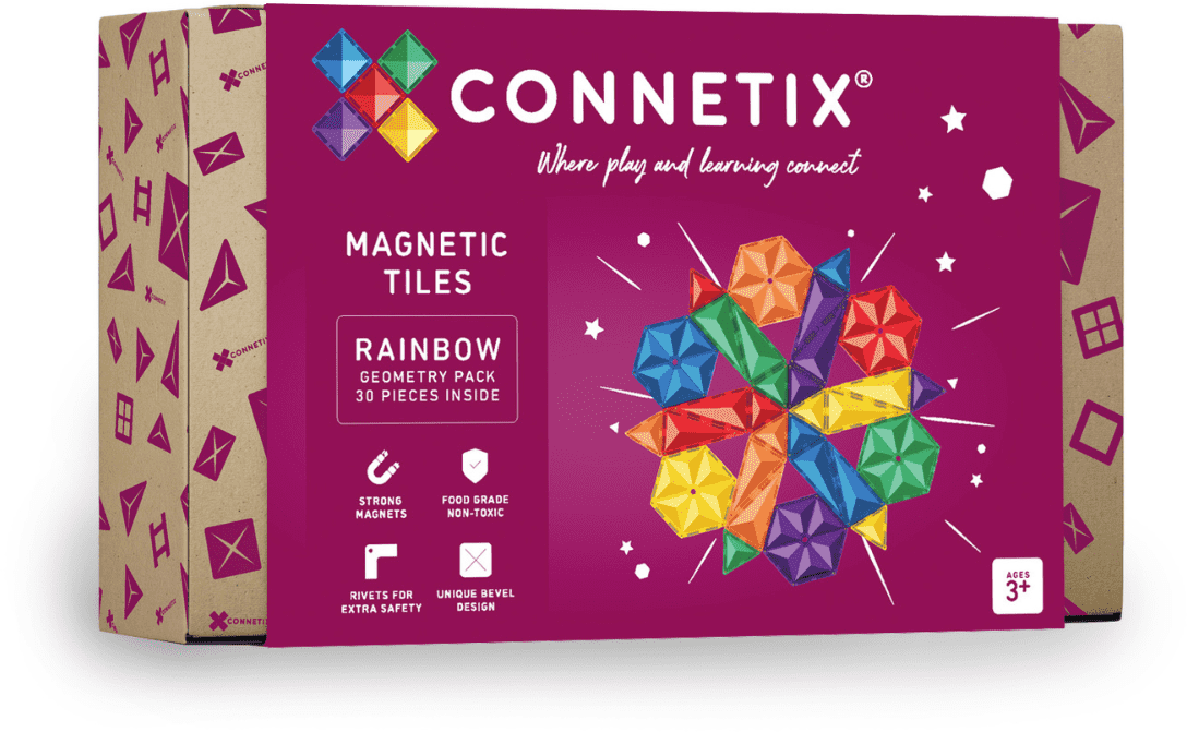 Connetix Magnetic Tiles Geometry 30 Pieces