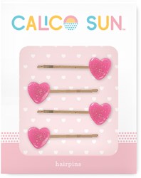 Calico Sun Sophia Hair Clips Heart