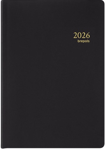 Brepols pocket diary 2026 black - compact agenda for on the go