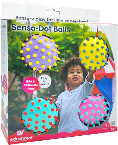 Edushape The Original Sensory Balls Color Dots - 10 cm Set of 4-2