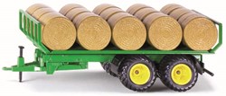 Siku trailer farm toy 1:32 with round bales and coupling