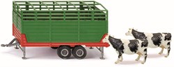 Siku livestock trailer toy with cows 1:32 - farm playset