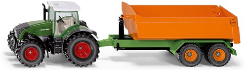 Siku Fendt toy tractor hooklift trailer and carriage 1:50 metal