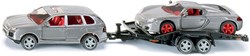 Siku car with trailer and sports car - toy car 1:55 with trailer