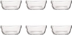 Duralex serving bowl glass 11cm stackable set of 6 transparent