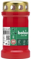 Bolsius memorial candle grave light red with lid 50 hours outdoor