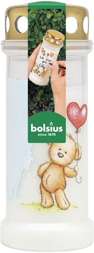 Bolsius Graflicht NR 6 Knuffelbeer Wit