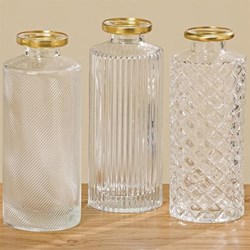 Boltze Home vase decoration transparent glass classic 13cm