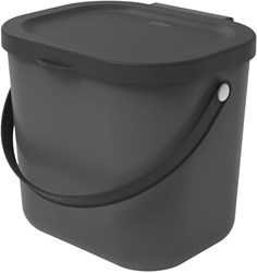 Rotho kitchen waste bin Albula 6L anthracite - bio compost bin plastic