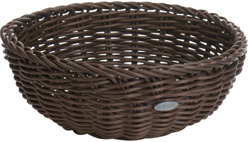Westmark bread basket plastic round 23x9cm - brown - Saleen-2