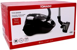 Tomado powerful vacuum cleaner with bag HEPA 13 filter 7 meter cord black