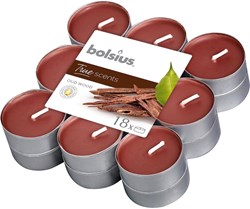 Bolsius scented tealights Oud Wood 18 pcs - brown candles