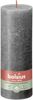 Bolsius Rustic pillar candle Stormy Grey - 19 cm - 85 hour candle