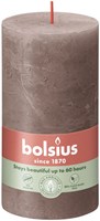 Bolsius rustic pillar candle - taupe - 13 cm - 60 burning hours - candle decor