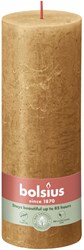 Bolsius rustic pillar candle brown - decorative candle 19 cm - long burn time