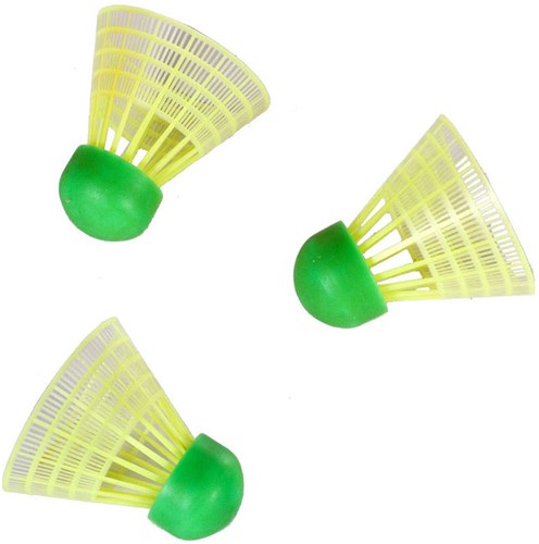 SportX speed badminton shuttles 3 pieces in tube yellow green-3