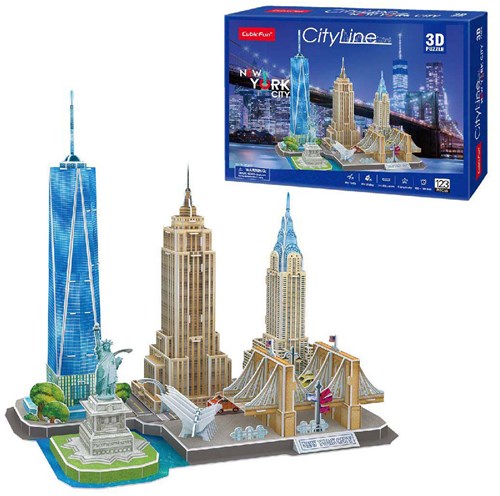 Cubic Fun 3D puzzle New York City skyline cardboard decoration-3
