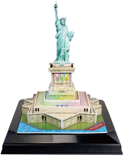 Cubic Fun 3D puzzle Statue of Liberty with LED lighting cardboard-2