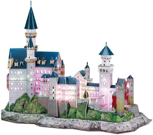 Cubic Fun 3D Puzzle Neuschwanstein Castle LED Light Toy-2