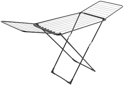 Metaltex drying rack Fuji 20 meters matte black - space-saving and stylish-2