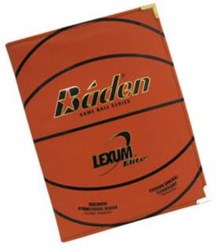 Baden writing pad folder basketball cover Lexum leather orange multicolor