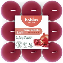 Bolsius scented tealights pomegranate 18 pcs vegan wax fruity