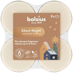 Bolsius Maxilicht Silent Night 8 stuks