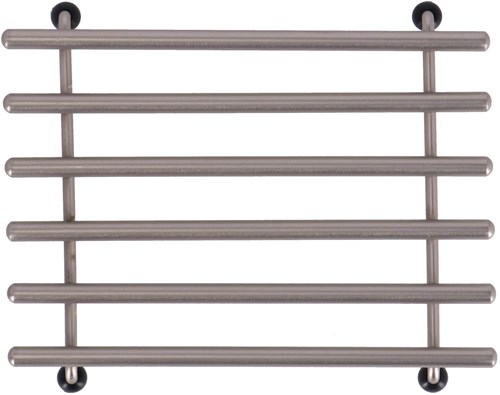 BK coaster stainless steel 24x20 cm - sturdy pan trivet silver