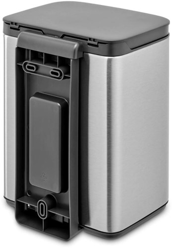 Brabantia waste bin Bo 4L - Matt Steel Fingerprint Proof trash can-3