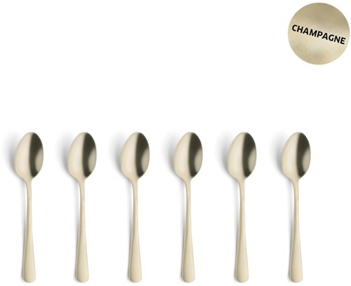 Amefa teaspoons champagne 6 pieces - matte gold cutlery set-2