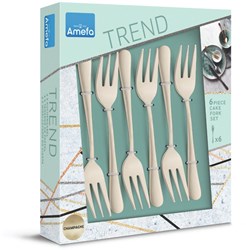 Amefa cake forks champagne 6 pieces - luxury dessert fork set