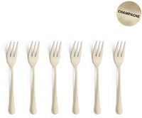 Amefa cake forks champagne 6 pieces - luxury dessert fork set-2