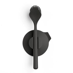 Brabantia dishwashing brush with suction holder - Dark Grey - cleaning brush