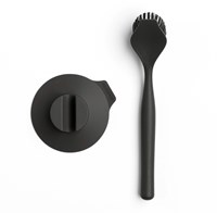 Brabantia dishwashing brush with suction holder - Dark Grey - cleaning brush-2