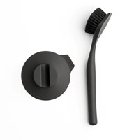 Brabantia dishwashing brush with suction holder - Dark Grey - cleaning brush-3