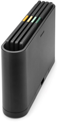 Brabantia cutting board set kitchen 4-piece Dark Grey plastic holder