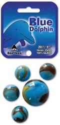 Don Juan marbles Blue Dolphin 21 pieces glass play fun