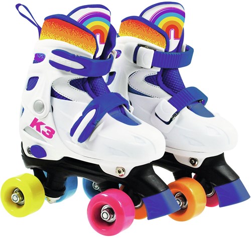Studio 100 roller skates K3 adjustable size 30-33 purple rainbow-2
