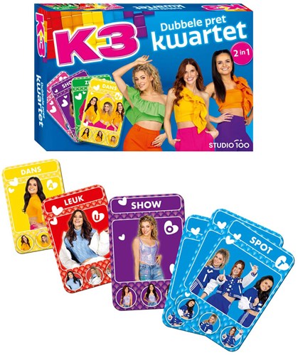 Studio 100 K3 quartet card game for kids - double the fun-3
